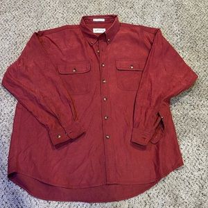 Orvis Red Button-Up Shirt